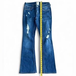 Arden B— Y2K Blue Distressed Flare denim Jeans